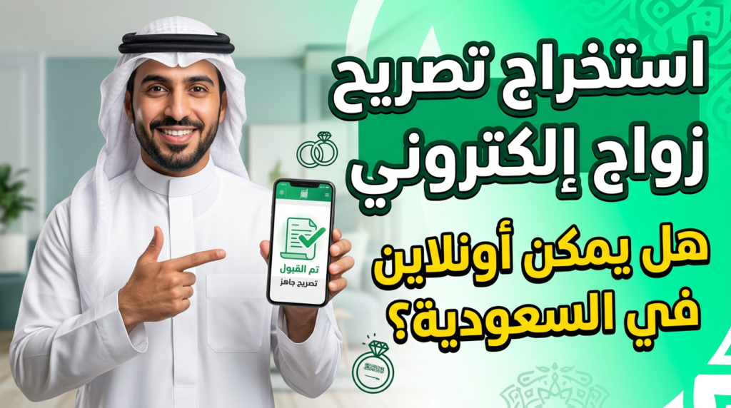 واجهة منصة أبشر للزواج لتقديم طلب استخراج تصريح زواج إلكتروني في السعودية.
